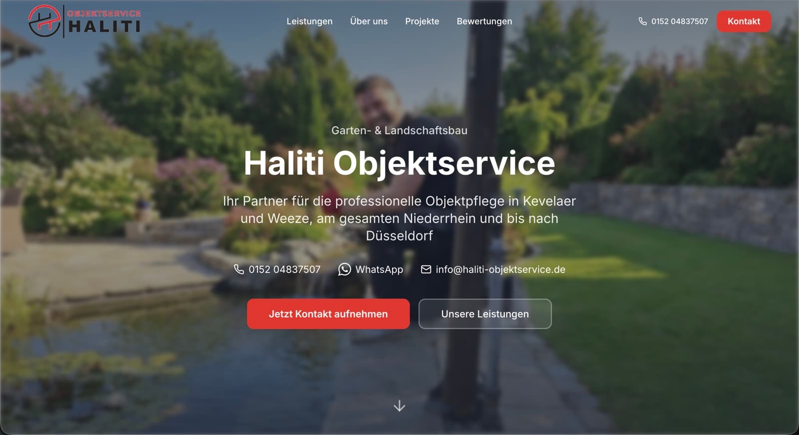 Live-Beispiel: Website von Objektservice Haliti